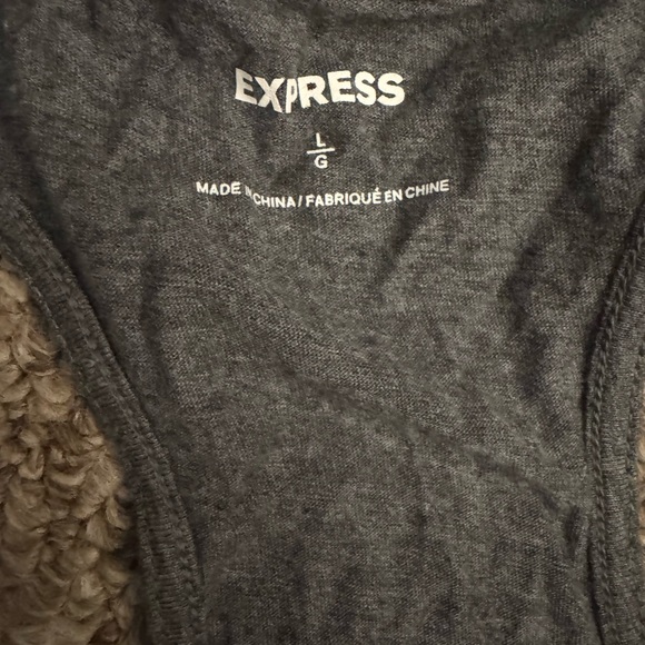 Express Gray Jeweled Racerback Tank - Picture 2 of 2